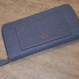 Coach Denim Blue Accordian Wallet